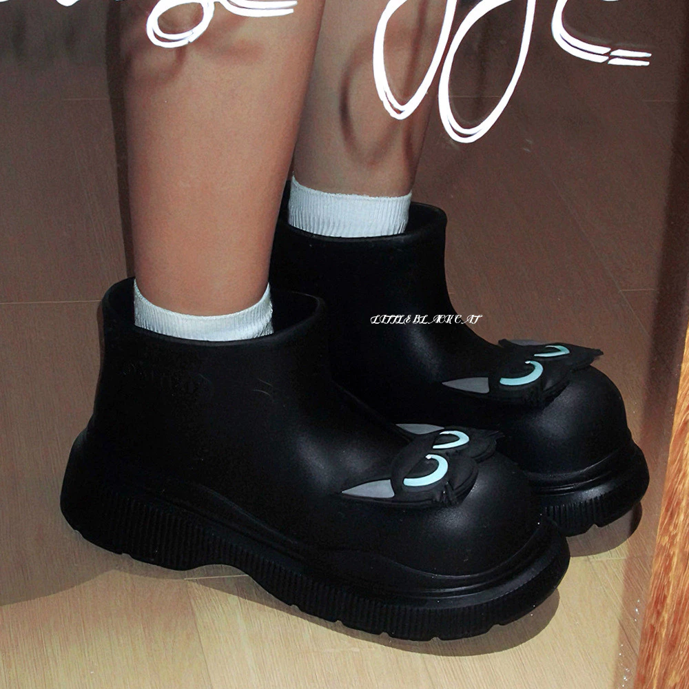 XIXITIAO รองเท้าบูทกันฝนผู้หญิง พื้นหนา