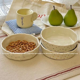 จานขนม จานเซรามิกส์ ลายดาว✨ดอกไม้ ins สไตล์เกาหลี  พร้อมส่ง！…