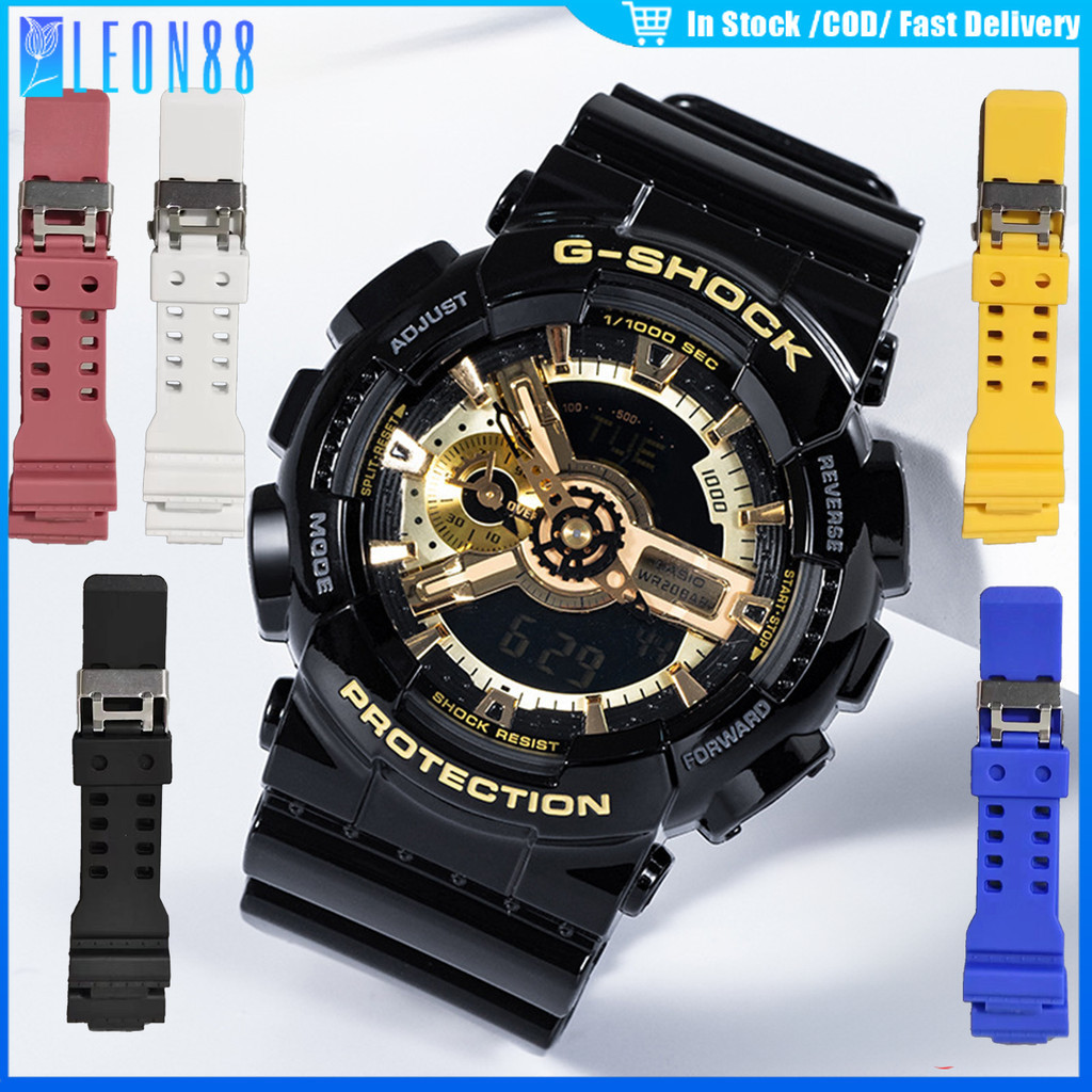 ของมาใหม่！สายนาฬิกาข้อมือ casio 16 มม.สำหรับคาสิโอGA-110GD120GA-100GA-100C ยางซิลิโคนเรซิ่น