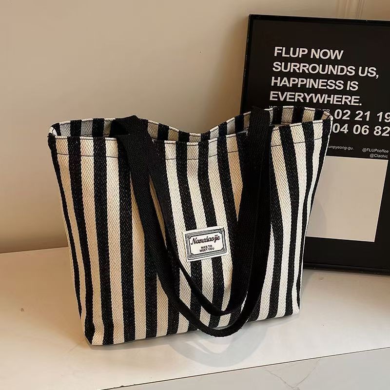 กระเป๋าถือความจุขนาดใหญ่ผ้าใบ ลายทันสมัยสำหรับผู้เดินทาง ทนทานและสะดวกสบาย - รูปที่ 4