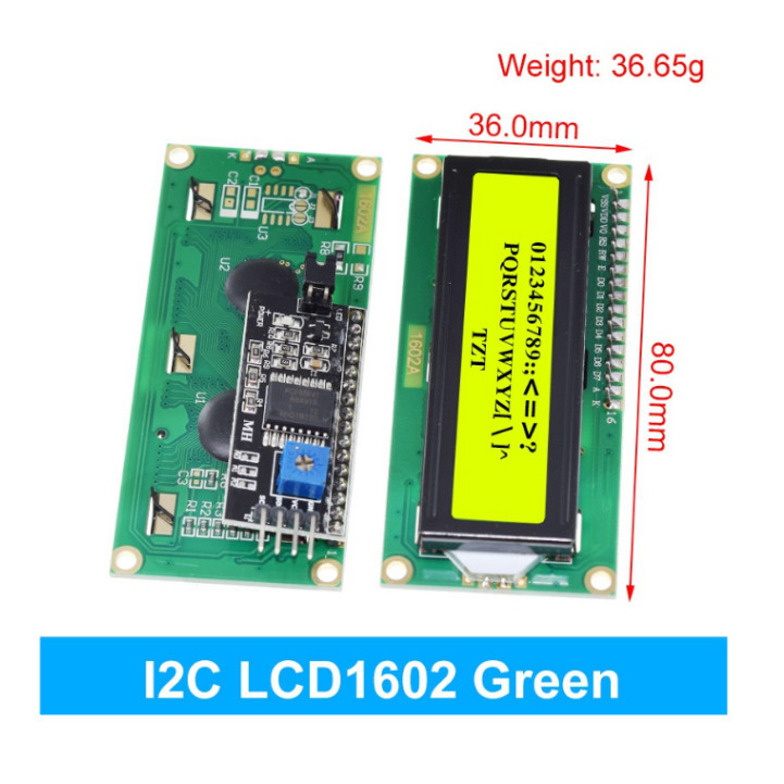 IIC/I2C/TWI 1602 16x2 Serial LCD Module Display for Arduino (GREEN)