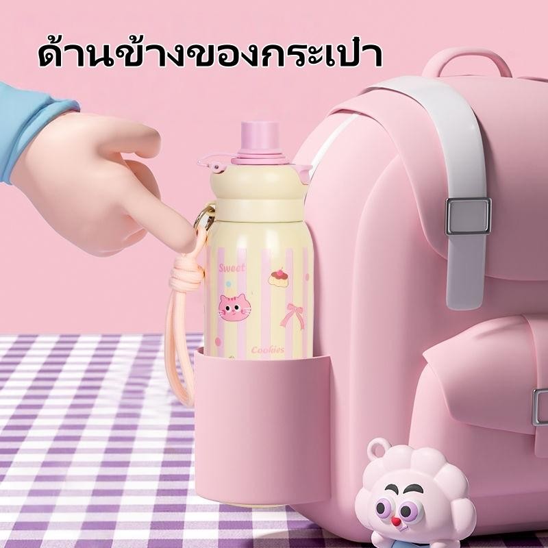 [ปลาค็อด] แก้วเก็บความเย็นสุดน่ารัก สแตนเลส 316 มี 2 วิธีดื่ม: ปากตรงและปากหลอด ประกอบด้วยจุกนมหลอกการ์ตูนฟรีหนึ่งชิ้นและหลอดฟรีพร้อมแผ่นยางด้านล่างกันลื่น