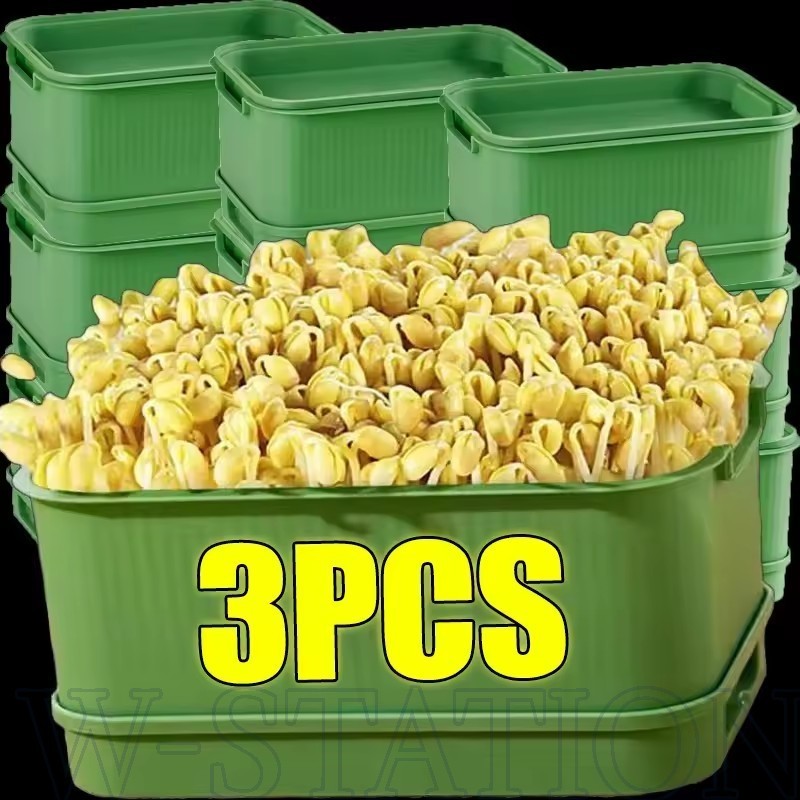 ถาดเพาะชําพลาสติก 1-3 ชิ้น - ภาชนะขยายดอกไม้ - ถาดถั่วงอกเมล็ดพันธุ์ผัก - ชุดงอกเรือนกระจก - อุปกรณ์สวนการเพาะปลูกไร้ดิน