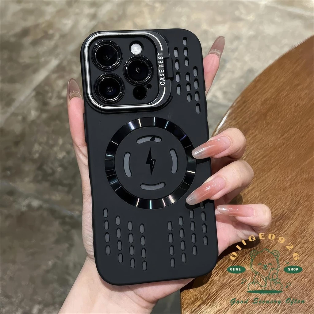 เปลือกระบายความร้อนแม่เหล็ก เคสโทรศัพท์ iphone16 Pro Max 15 14 13 12 11 ปลอกสําหรับเคส iPhone ซิลิโคนนุ่ม TPU กันกระแทก