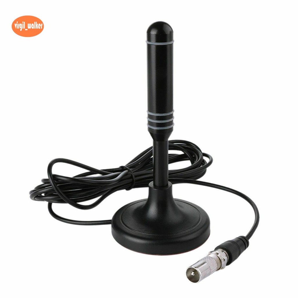 1 ชิ้นดิจิตอล HD Freeview เสาอากาศ HDTV เสาอากาศพลาสติกสีดํากันน้ํากลางแจ้งสําหรับ DVB-T DVB-T2 และ 