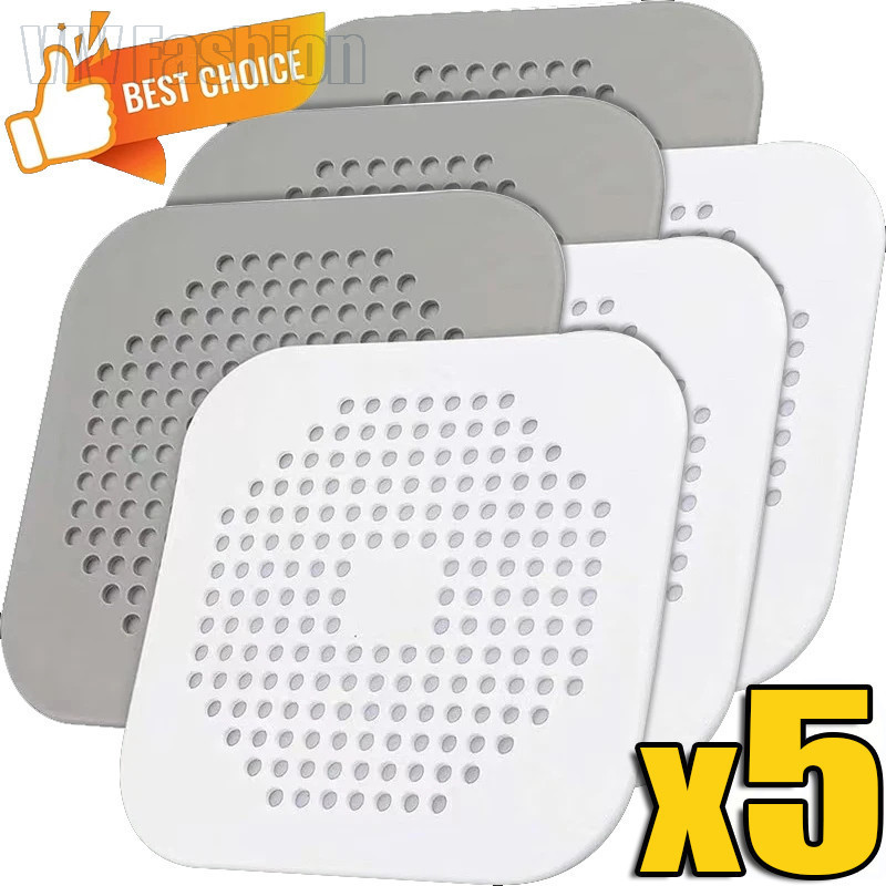 1/3/5PCS อ่างล้างจานกรองพร้อมถ้วยดูด - ฝักบัวอ่างอาบน้ํา Drainable Cover - ซิลิโคนท่อระบายน้ํา Protector พร้อม Sucker - ห้องน้ําผม Catcher Trap