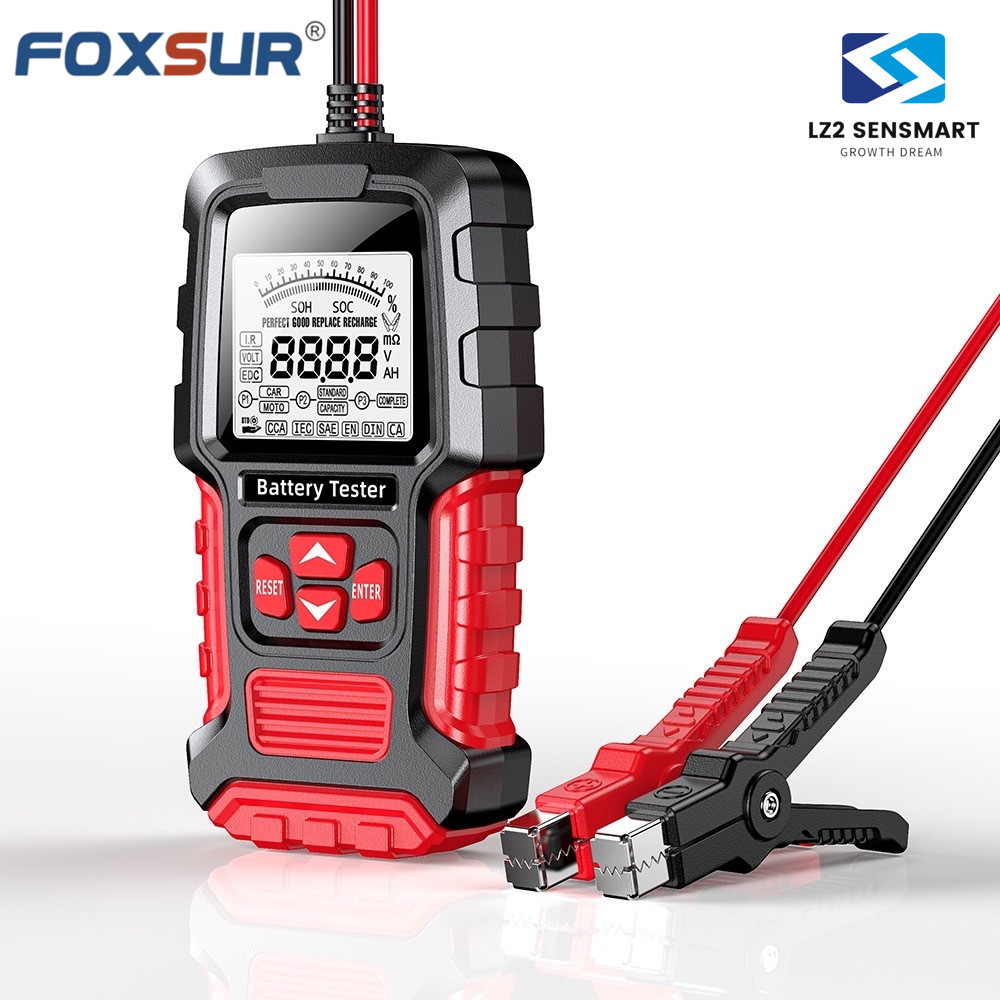 FOXSUR FBT-300 12V 24V โหลดการชาร์จเครื่องวิเคราะห์เครื่องทดสอบแบตเตอรี่รถยนต์ยานยนต์
