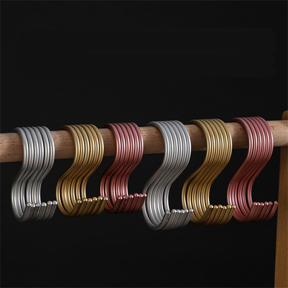 1pcs อลูมิเนียม S-Shaped Hook ปฏิบัติห้องครัว Railing แขวน Hook Clasp ผู้ถือตะขอสําหรับแขวนเสื้อผ้ากระเป๋าถือตะขอ