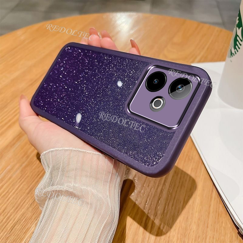 เคสRealme GT 7Tปลอกกลิตเตอร์หรูหราRealme GT7 T GT7Tไล่โทนสีBlingฝาครอบซิลิโคนใสโปร่งใสพร้อมการป้องกั