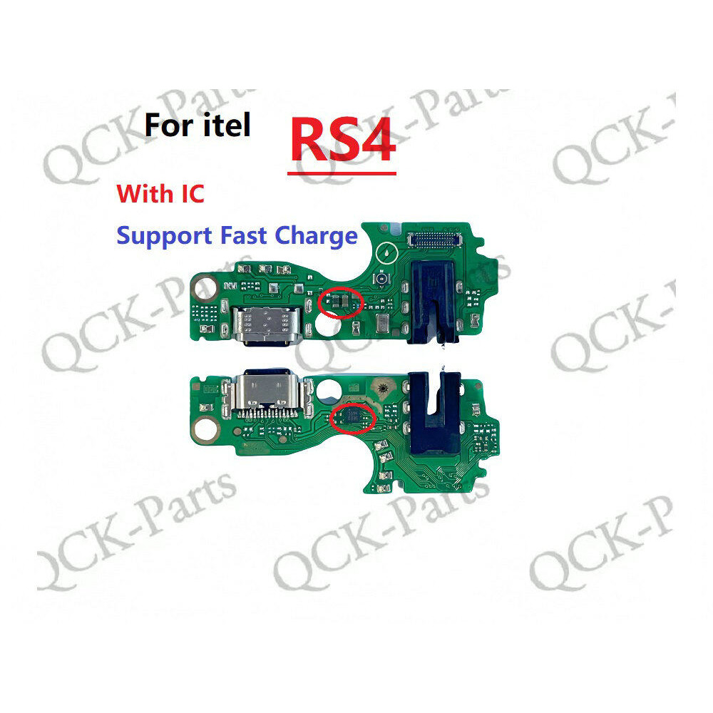 พร้อมบอร์ดชาร์จ IC USB Flex สําหรับ itel RS4 USB Charger Jack Port อะไหล่ทดแทน