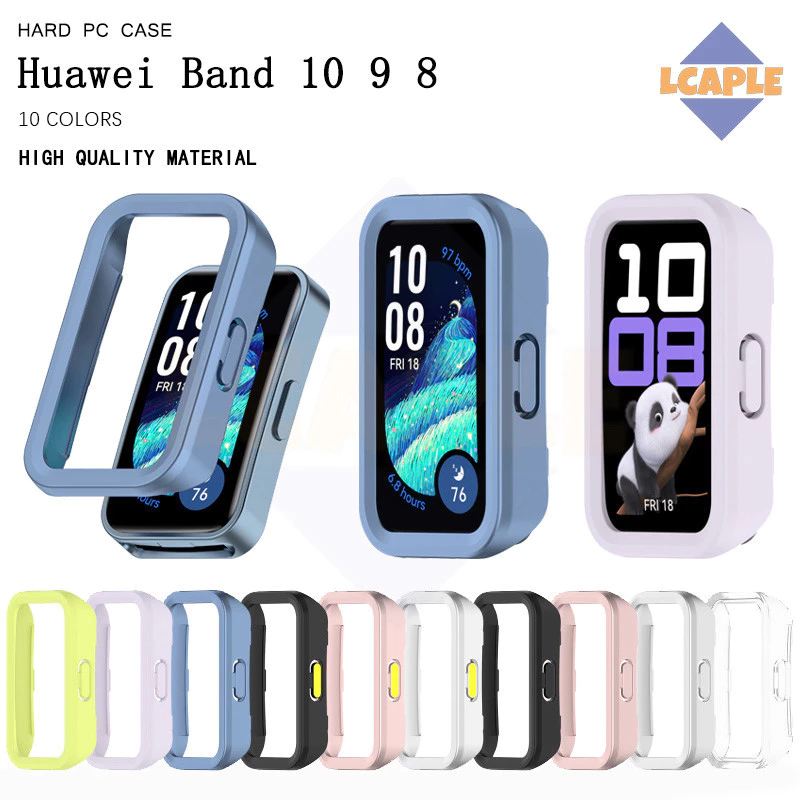 ครอบคลุมด้านดินแข็งรู for Huawei Band 10 9 8 NFC อุปกรณ์เสริมกรอบกันชนป้องกันหน้าจอ Anti Gores for Huawei Band 10 9 8