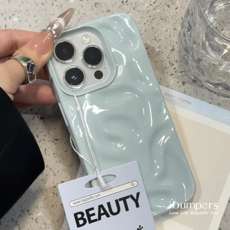 ibumpers เคสไอโฟน เกาหลี Simple Meteorite รูปแบบกรณีสี Candy สําหรับ iPhone 11 12 13 14 15 16 Pro Max ใหม่ปกหลังซิลิโคนอ่อนนุ่มกันกระแทก thumbnail 3