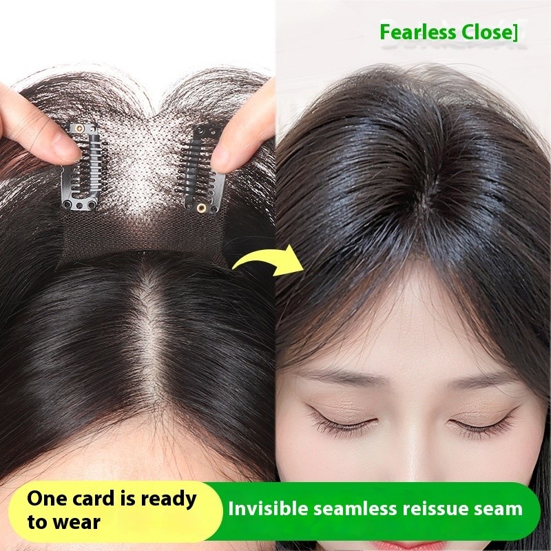 การตรวจจับน้ำแข็งสุทธิ6 * 11-25เซนติเมตร100% มนุษย์ผมชิ้นสีดำและมอคคาสีน้ำตาลม ผมที่ บน ผมเปลี่ยนปกผมสีขาวยกผมเพิ่มปริมาณผม