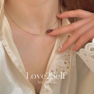 Love2Self X204 Minimalist 1 มม.สร้อยคอโซ่บางสําหรับผู้หญิง Non Tarnish สแตนเลสผู้หญิงสร้อยคอไม่ซีดจาง