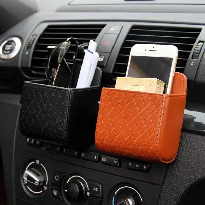 Car Vent Storage Box Phone Hanging Bag Vehicle-Mounted Storage Box Car Pendant Buggy Bag Car Supplie