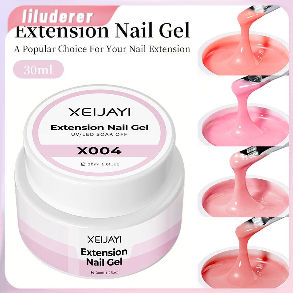 Xeijayi Crystal Extension Nail Gel ถาดกระดาษเปล่า เจลลี่ กาวโฟโตเทอราพีแบบกระป๋อง ไม่ต้องล้างออก ศิลปะการทำเล็บ สำหรับร้านทำเล็บ 30 มล. HO