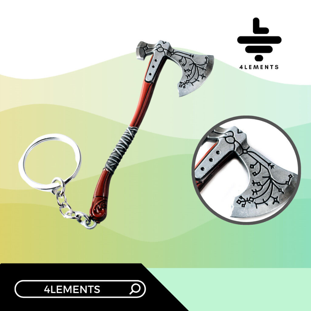 (พร้อมส่ง) COLLECTIBLE - GOD OF WAR 4 AXE KEYCHAIN (ของสะสม)