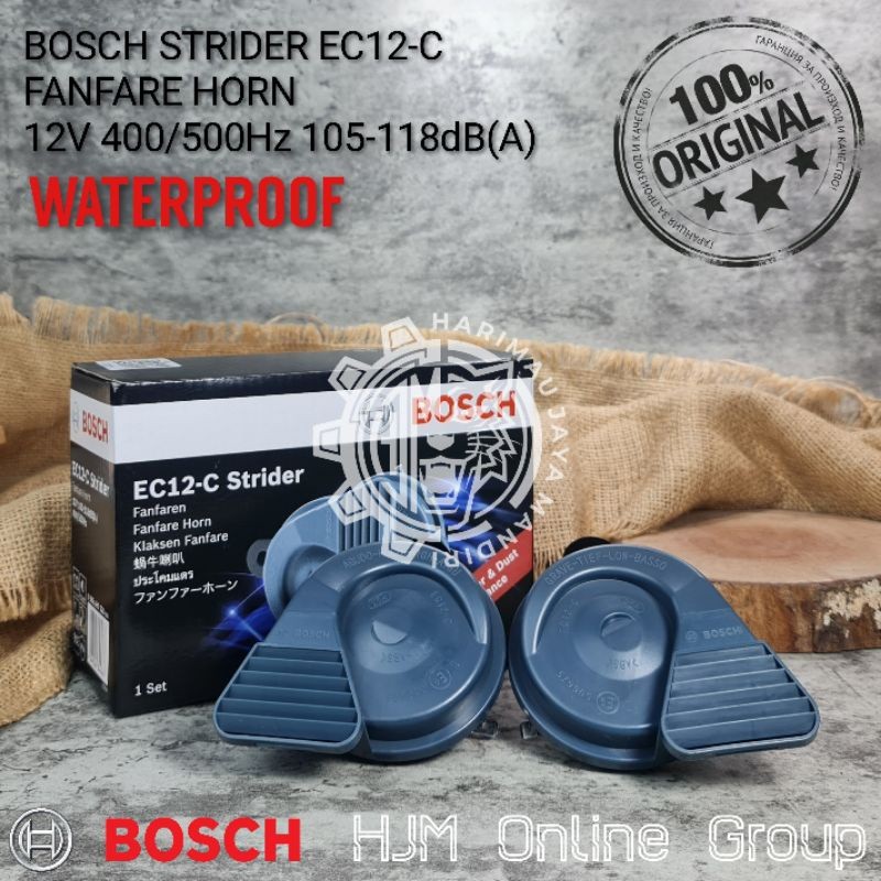 BOSCH กันน้ํา Strider EC12-C 12V Horn Fanfare ต้นฉบับ