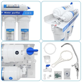 เครื่องกรองน้ำดื่ม 5 ขั้นตอน UF FAST PURE พร้อมอุปกรณ์ครบชุด