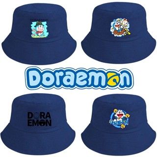 โดราเอมอนหมวกเด็กหมวกถังการ์ตูนพิมพ์หมวกชาวประมงฤดูร้อนท่องเ…