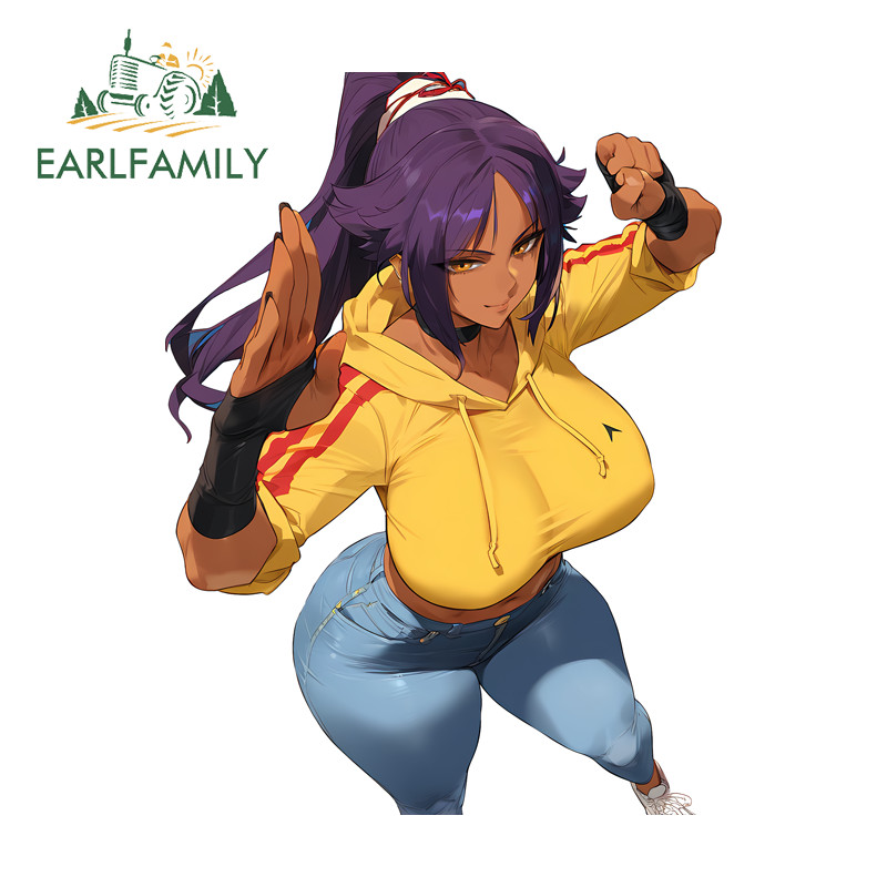 EARLFAMILY Yoruichi Shihouin Bleach สติกเกอร์รถบุคลิกภาพกันน้ํา Tumbler สกู๊ตเตอร์คอมพิวเตอร์ 3D Dec