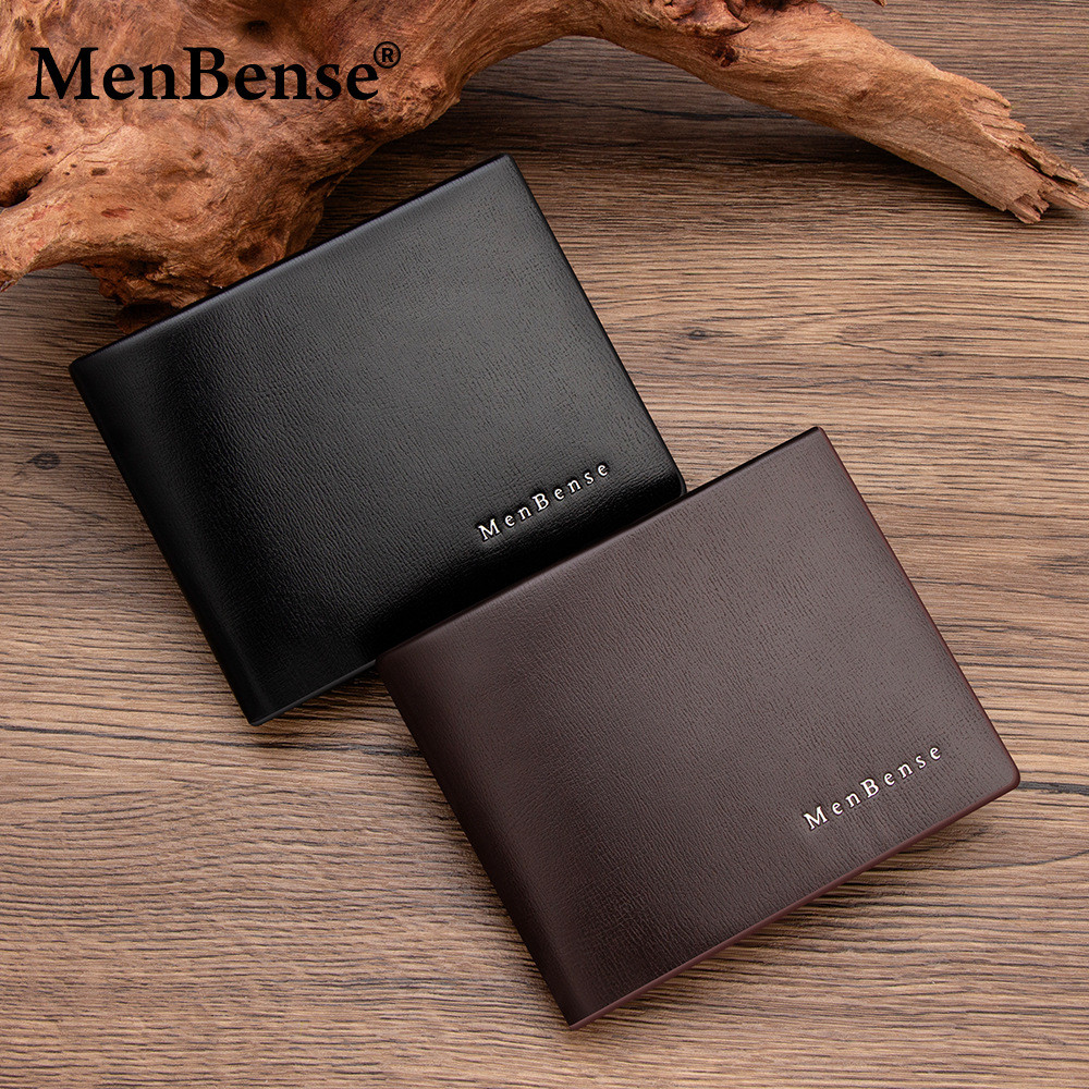 Square PU Leather Mens Wallet Multi Card Case Short Folding Wallet