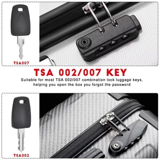 1ชิ้น กุญแจล็อค tsa002 tsa007 อุปกรณ์เสริมกระเป๋าเดินทาง TSA Lock Key