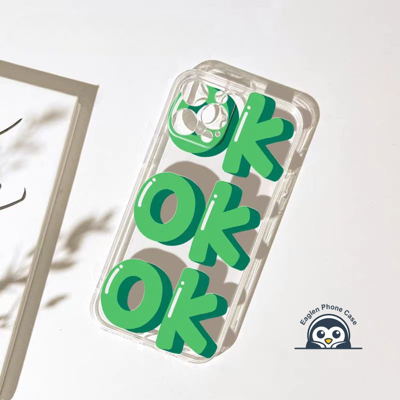 ใหม่สีเขียว Word OK Clearเคสโทรศัพท์สําหรับVivo V20 SE X20 X9 X9s Pro Plus Lite X21 UD X21s V19 อินโ