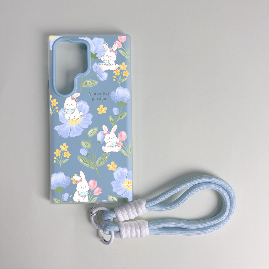 SAMSUNG สีม่วงดอกไม้ป่ารูปแบบฝาครอบโทรศัพท์เทียบเท่าสําหรับSamsung A23 A24 A25 a55 s25 s22plus ultra Case Girly S23 S23Plus s23fe s24 s24plus s24ultra s21FEปลอก