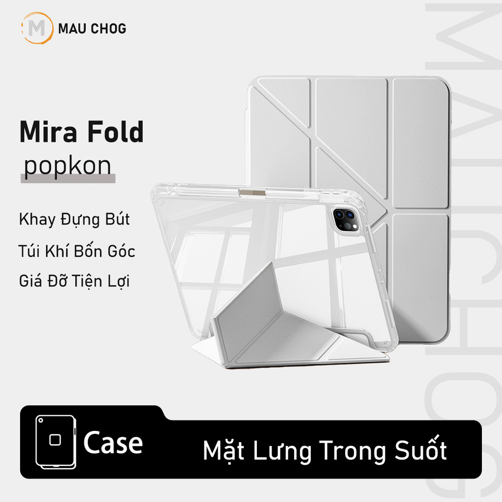 เคสหนัง iPad สีพาสเทลด้านหลังโปร่งใสพร้อมช่อง Apple Pencil สําหรับ iPad Pro 11 Air 6 7 Gen 11