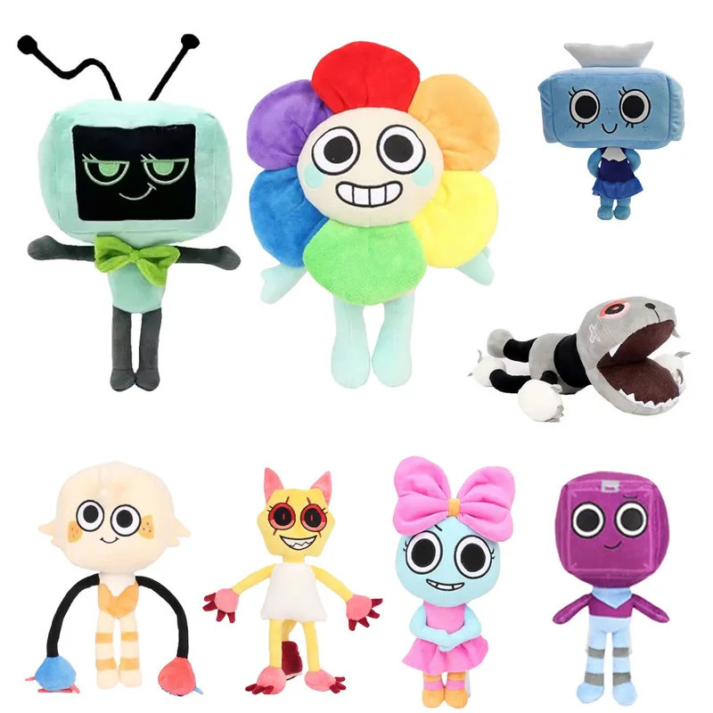 New Dandy's World Plush Kawaii Dandy World Scrap Stuffed Horror Game Goob Pebble Plushie Soft Pillow