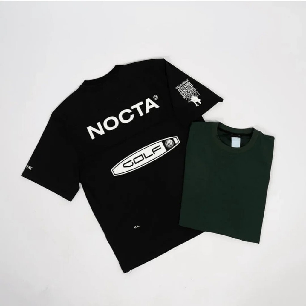 เสื้อยืดกอล์ฟแขนสั้นสําหรับผู้ชายและผู้หญิง Nocta คอกลม พิมพ์ลาย
