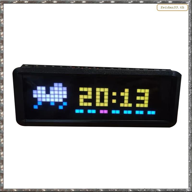 [LHY] นาฬิกาจอแสดงผล LED ขนาดเล็กพร้อมนาฬิกาสภาพอากาศสต็อก Cryptocurrency Bitcoin Forex Price Deskto