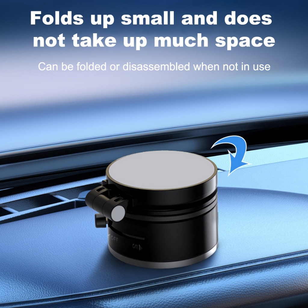ที่วางโทรศัพท์ดูดแม่เหล็ก 360° ปรับสูญญากาศพับที่วางโทรศัพท์ติดตั้งรถดูดซับวงเล็บสากลรถยึด - รูปที่ 5