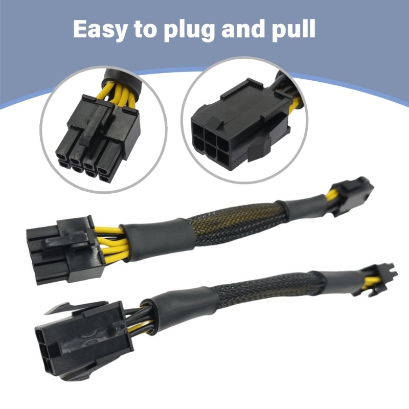 BTM 8Pin CPU Power Cable Adapter 8Pin to 6Pin Connector Power Extension Cable สายไฟ Extension สายไฟ 