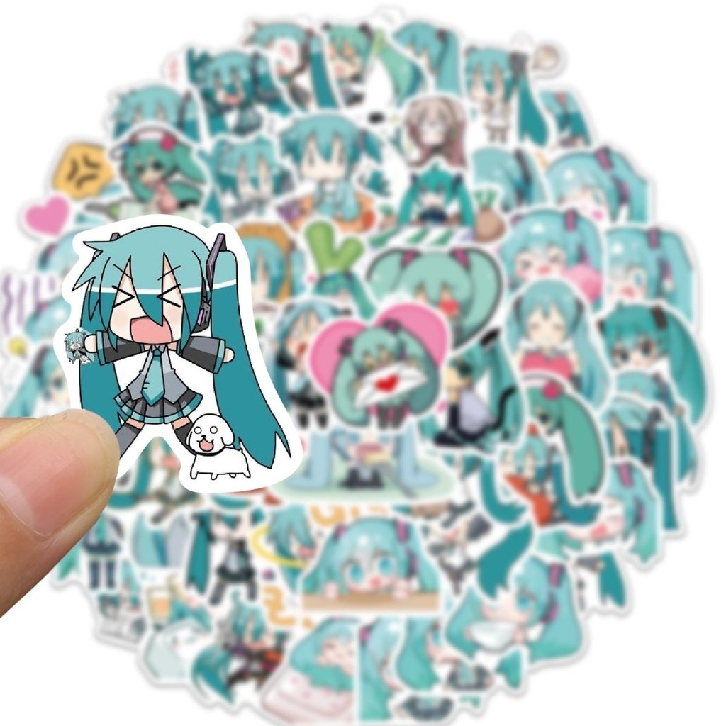 65 แผ่น!! สติ๊กเกอร์ Hatsune Miku สําหรับเคสโทรศัพท์ดื่มแว่นตาแล็ปท็อป FJTPD5827 250529 - รูปที่ 5