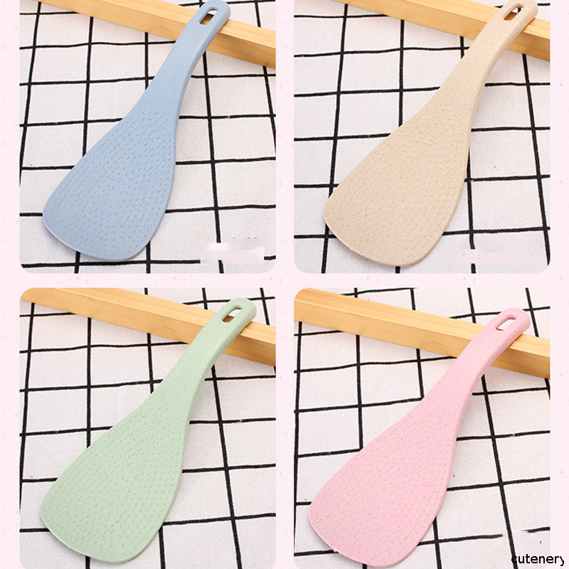 Cutenery  ทัพพี ทัพพีตักข้าว ฟางข้าวสาลี ข้าวไม่ติดทัพพี สีฟ้า ดีไซน์ สวยงาม วัสดุปลอดภัย ราคา ถูกที่สุด ดีลบีเคเค แกลเลอรีภาพที่ 3
