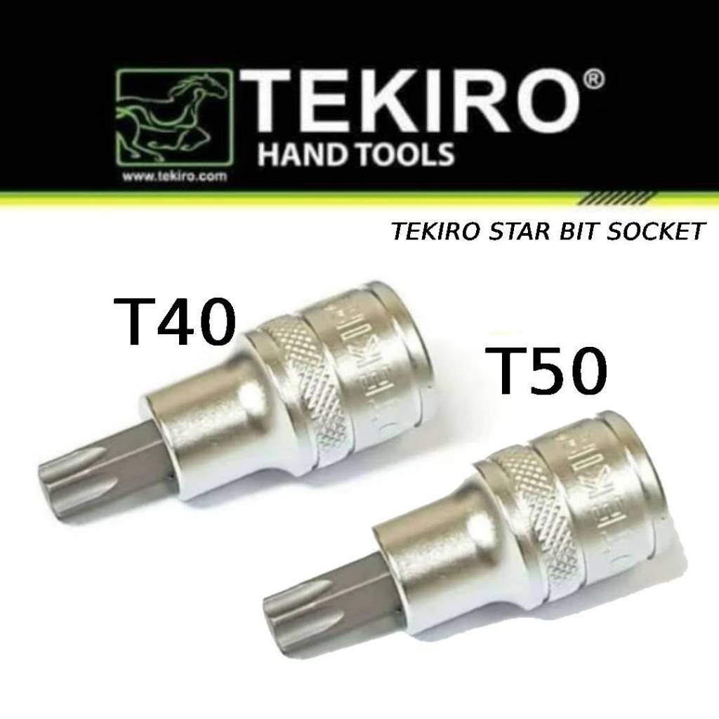 TEKIRO STAR BIT SOCKET 1/2 T40 T50 / STAR BIT SOCKET WRENCH T40 T50