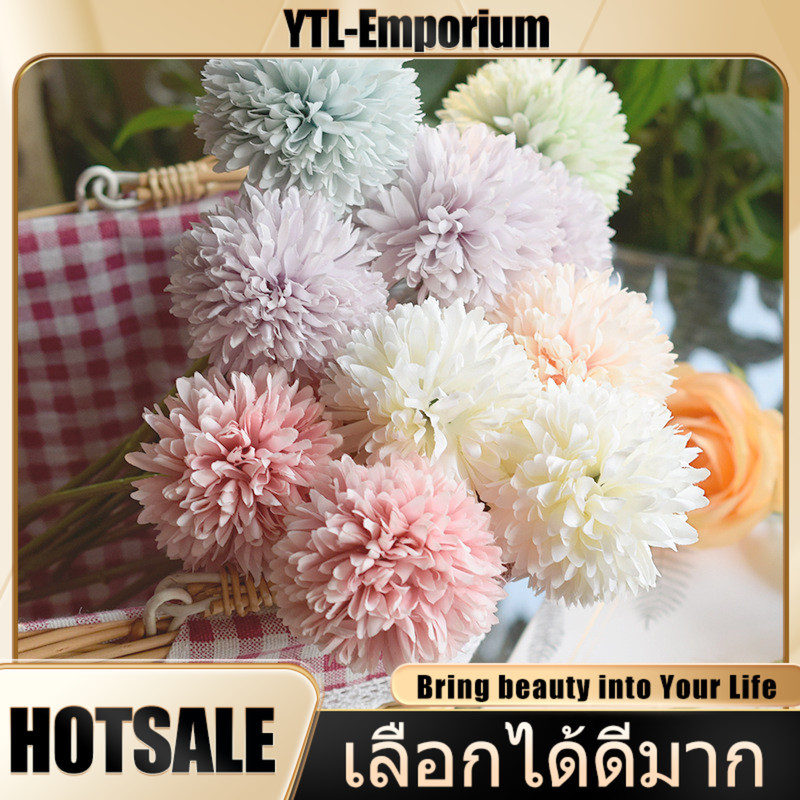 EMP 🔥HOT🔥ดอกไม้ปลอมดอกไม้ประดิษฐ์แดนดิไลอันการตกแต่งเฟอร์นิเจอร์ ดอกไม้การตกแต่งงานแต่งงานการตกแต่งเทศกาลพร็อพถ่ายรูป