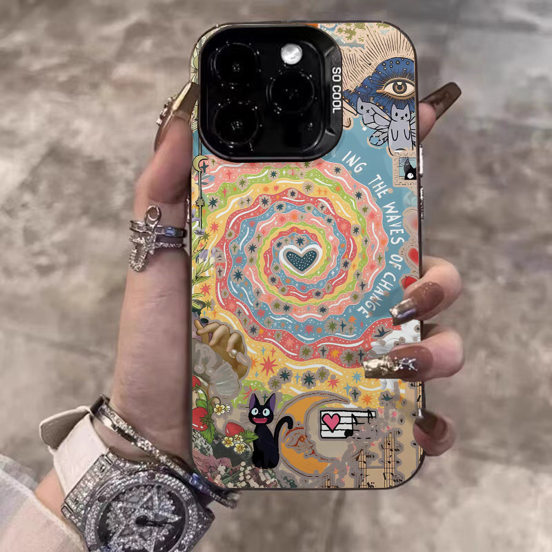 ️จัดส่งทันที️เคสไอโฟน11 13 14 15 16 Pro Max Fashion rotating heart shockproof Case For iPhone 13PM,1