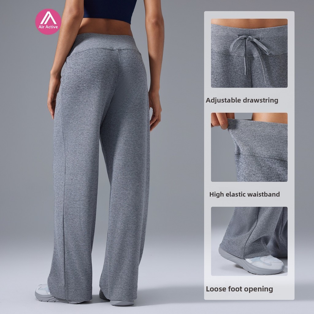 AirActive Leisure Casual Yoga Sports Pants Wide Leg Pants Adjustable Waist Breathable