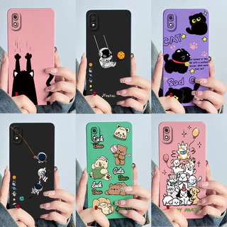 สําหรับ Samsung Galaxy A10 กรณีน่ารักนักบินอวกาศการ์ตูนรูปแบบซิลิโคนเหลวเคสโทรศัพท์สําหรับ Samsung A10 10 2019 A105 A105F SM-A105F เลนส์ Protecive ฝาครอบ