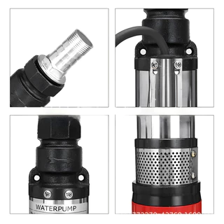 ปั๊มบาดาล 4 ใบพัด 2IN1 เสื้อปั๊มสแตนเลส ไม่เป็นสนิม ดูดลึกรุ่นยาว Nakita 12-48V ใบพัดน้ำเยอะ แถมสายไฟฟรี