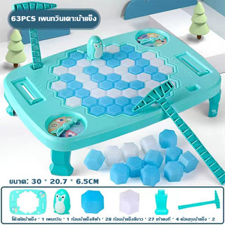 เกมเพนกวินน้ำแข็งเด็กเคาะก้อนแบ่งกับดักฝ่ายตรงข้ามเดสก์ท็อปของเล่น