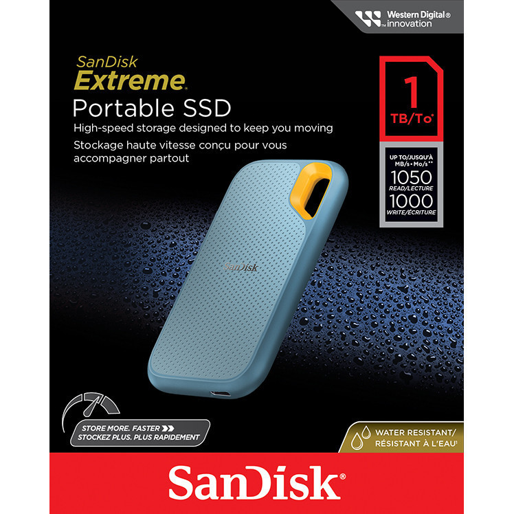 SANDISK Extreme external SSD 1TB (1050MB) Monterey TypeC USB3.2 Gen2 Portable SSD SDSSDE61-1T00-G25B