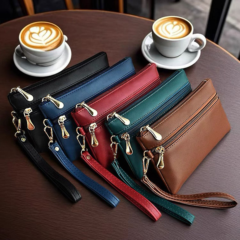 erd02.thSummer Clutch Bag Female Simple Fashion Coin Bag Hundred Mobile Phone Zipper Bag