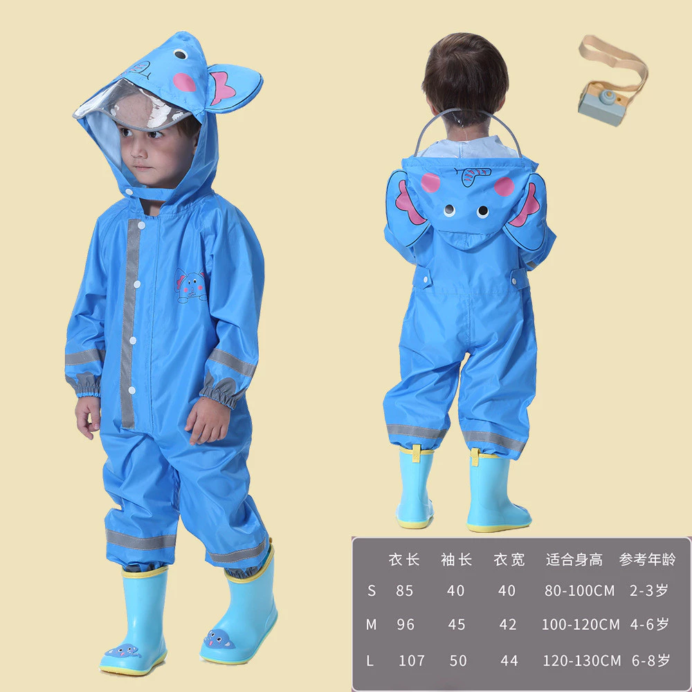 เสื้อกันฝนเด็กแบบชิ้นเดียวพร้อมกางเกง ลายการ์ตูน thumbnail 6
