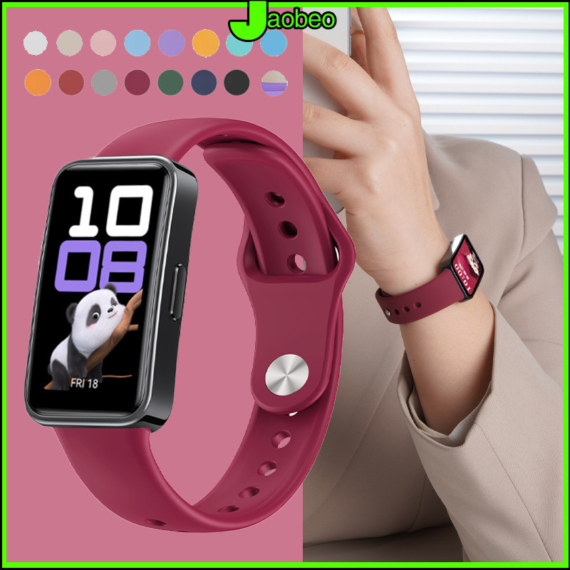 สายรัดซิลิโคนกีฬาสำหรับ for Smartwatch Huawei Band 10/9/8/NFC สายรัดยาง สายรัดข้อมืออุปกรณ์เสริม