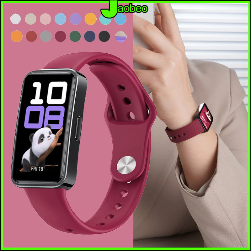 สายรัดซิลิโคนกีฬาสำหรับ for Smartwatch Huawei Band 10/9/8/NFC สายรัดยาง สายรัดข้อมืออุปกรณ์เสริม