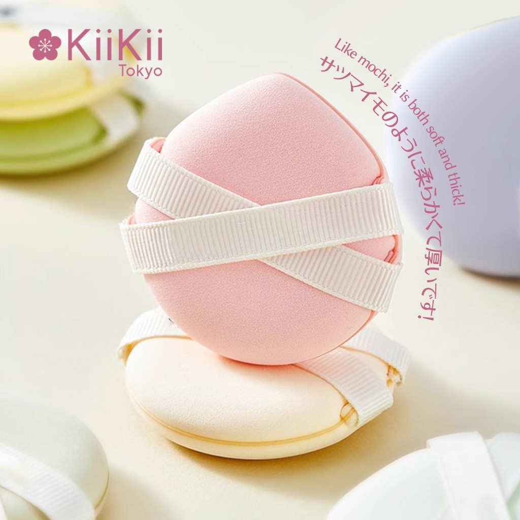 KiiKii Beauty พัฟคุชชั่น พัฟแต่งหน้า ไม่กินรองพื้น นุ่มนิ่มพิเศษ 1 ซอง มี 2 ชิ้น